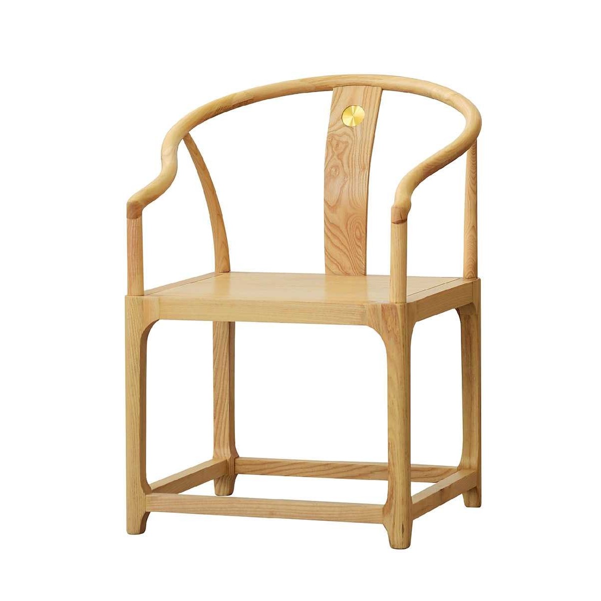 圈椅实木太师椅新中式休闲椅餐椅茶椅家用椅洽谈椅牛角椅书桌椅子 - 图3