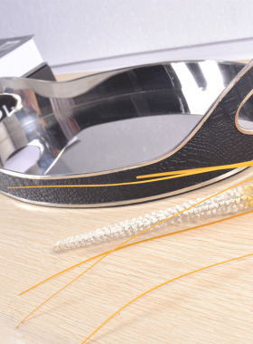 轻奢托盘摆件北欧风客厅电视柜茶几样板房软装不锈U钢皮质家居饰