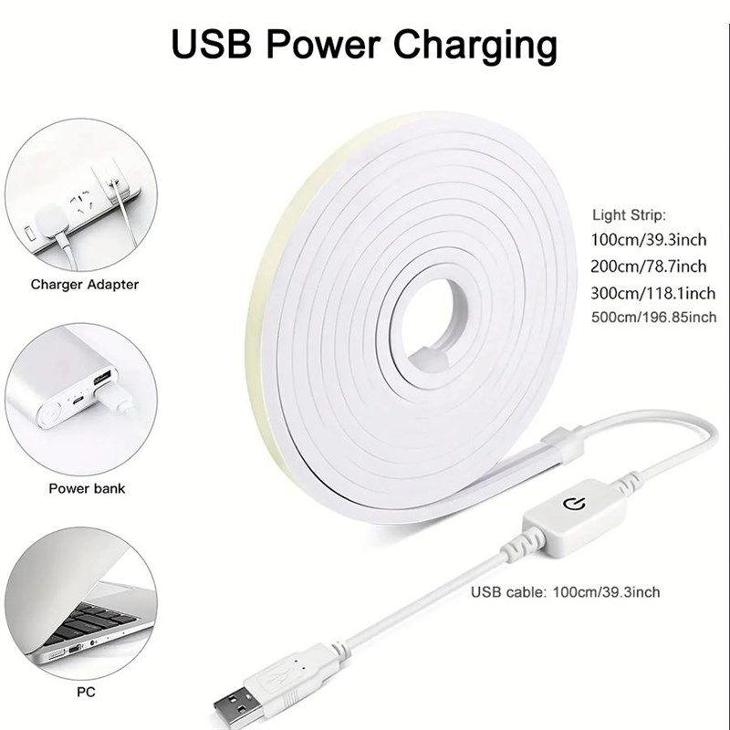 新款USB硅胶灯带5V低压柔性霓虹硅胶灯条防水led化妆镜床头电视墙,淘宝优惠券,粉丝福利购,淘宝优惠卷