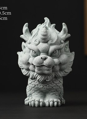 国风麒麟摆件一对招财客厅桌面家A居鱼缸造景茶宠装饰品工艺品礼