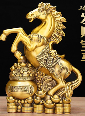 纯铜马摆件马到成功一马当先生肖