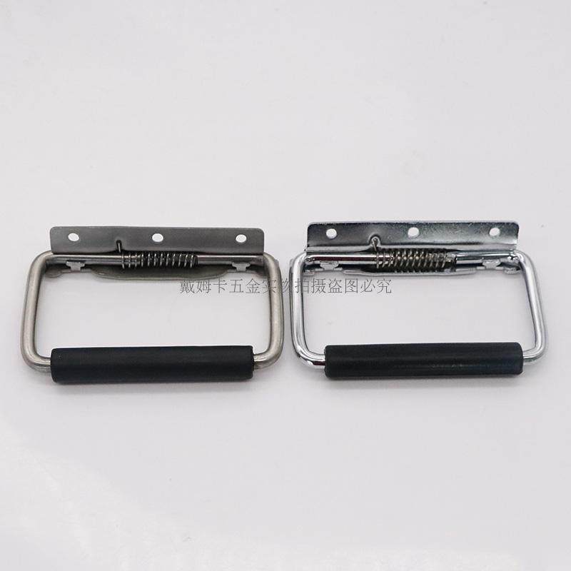 实拍同生久LS504-1 带胶套活动拉手带弹簧自动回位 304不锈钢碳钢,淘宝优惠券,粉丝福利购,淘宝优惠卷