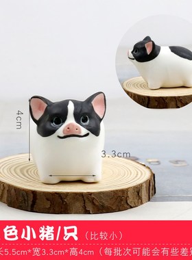 可爱小绵羊陶瓷摆件创意家居饰品生肖小羊马车载摆设办公桌面礼物