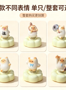 景德镇打工猫卡通树脂摆件