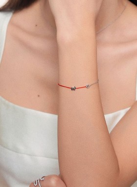 AGATHAh/瑷嘉莎幸运红绳钱币小狗系列手链情侣生日礼物