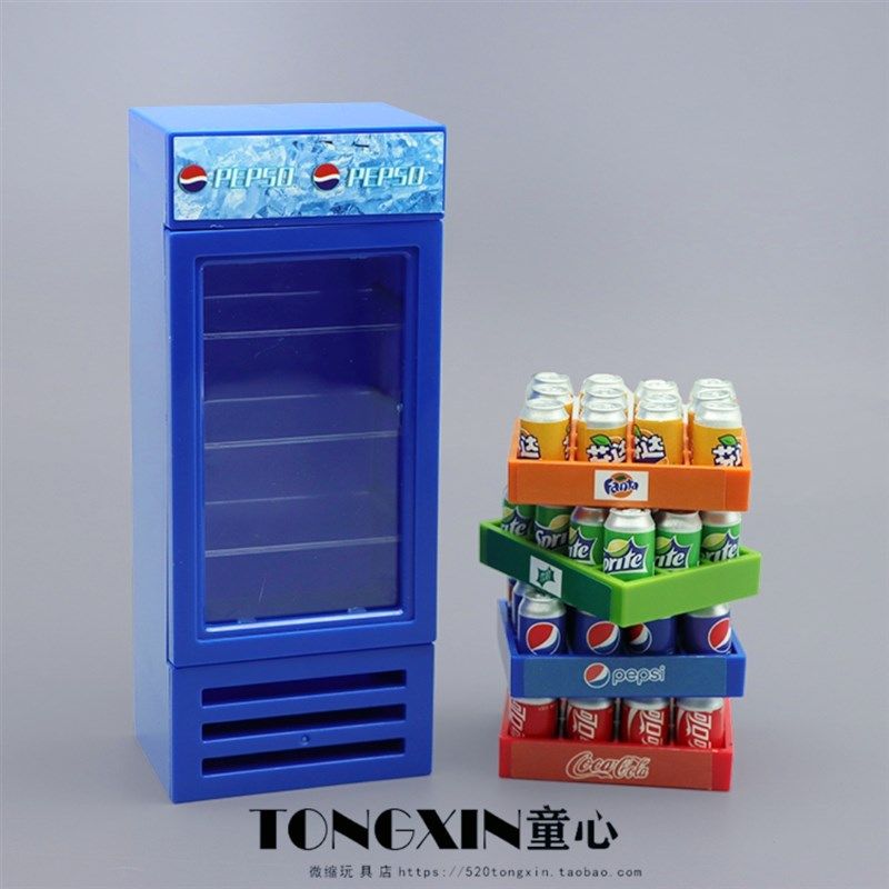 迷你过家家玩具超市冰箱冰柜易拉微缩场景模型摆件食玩子零食,淘宝优惠券,粉丝福利购,淘宝优惠卷