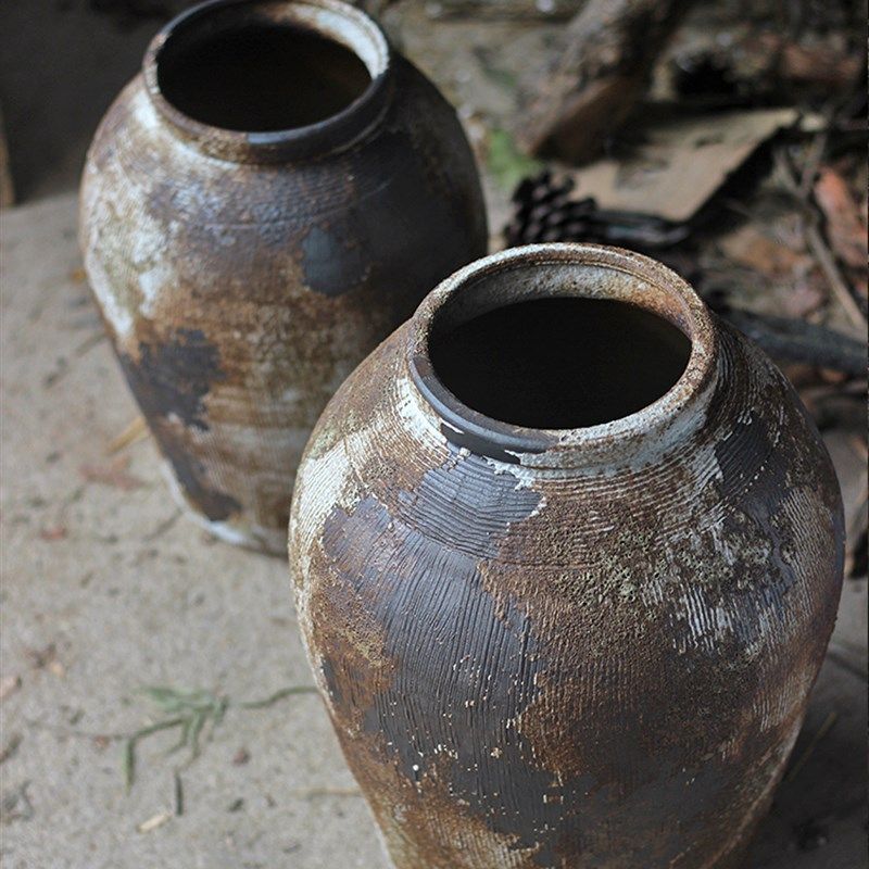 禅意复古陶瓷花瓶客厅插花摆件民宿样板间装饰陶罐坛子侘寂风花器,淘宝优惠券,粉丝福利购,淘宝优惠卷