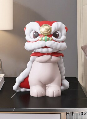 招财醒狮摆件家用客厅p办公室桌面招财家居饰品乔迁新居送男友礼