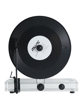 水晶留声机摆件立式高q脚放映机摆件样板间家居酒店桌面软装工艺