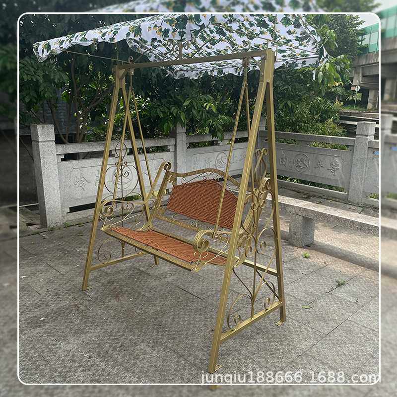 户外秋千吊椅阳台家用双人铁艺摇椅室外庭院花园摇篮藤椅防水休闲,淘宝优惠券,粉丝福利购,淘宝优惠卷