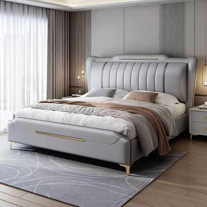 W1TR轻奢风1.8/1.5米床现代简约双人床实木软包储物婚床主卧,淘宝优惠券,粉丝福利购,淘宝优惠卷