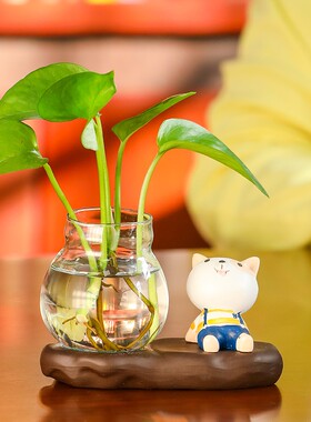 创意水培办公室可爱小摆件客厅房间卧室桌面儿童房家居装饰品花瓶