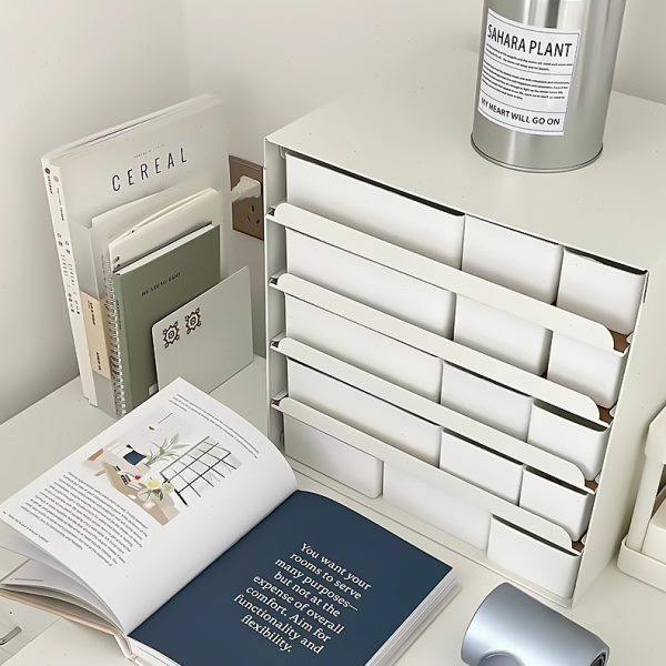 Envelope disk desktop storage box with lid dustproof sorting box bedroom storage small box drawer sorting storage box