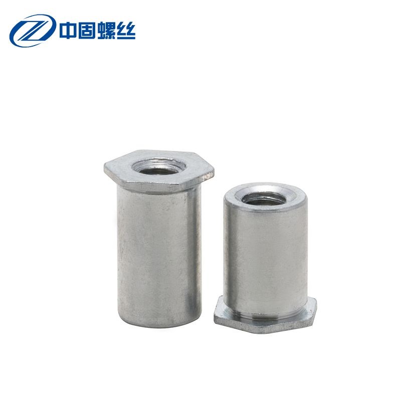 不锈钢304通孔压铆螺母柱SOS压铆螺柱国标内螺纹压铆件M2M3M4M5M6 - 图1