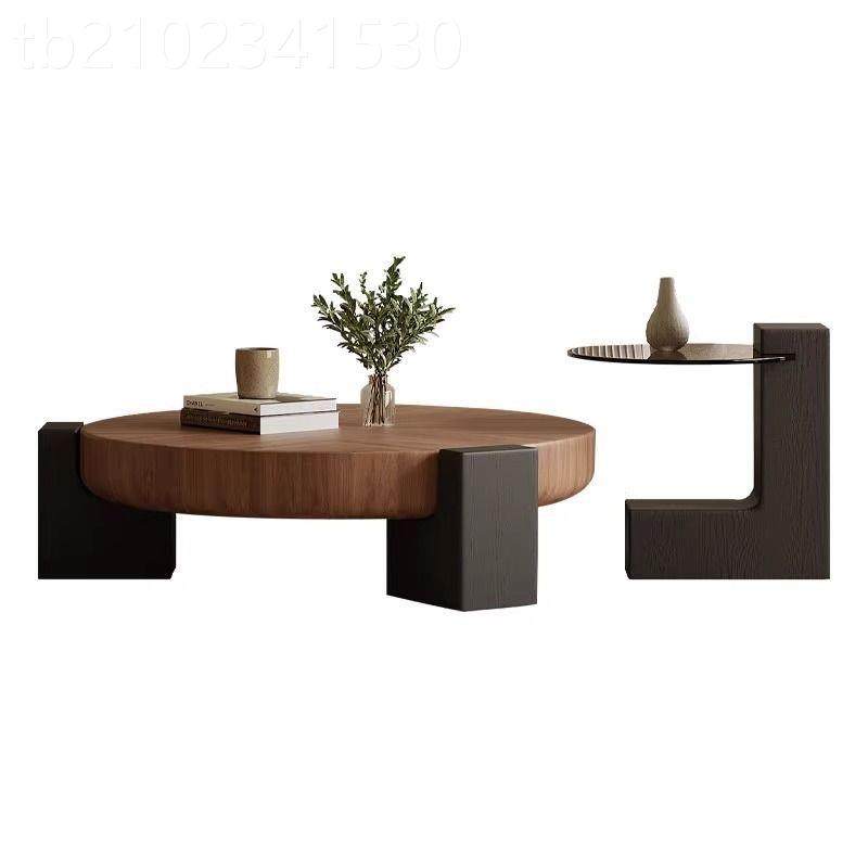 意极简户PGJ圆形家用式轻奢设计师中古风胡桃木小型合中式茶组x&,淘宝优惠券,粉丝福利购,淘宝优惠卷