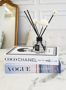 折叠款时尚杂志仿真书简约英文咖啡桌假书展示书酒店别墅装饰摆件