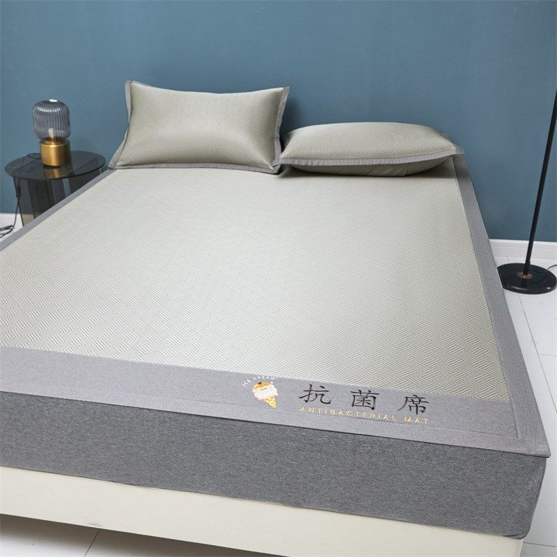 夏季A类抗菌冰丝凉席冰藤席凉感丝空调防滑软席子宿舍床单款3套件,淘宝优惠券,粉丝福利购,淘宝优惠卷