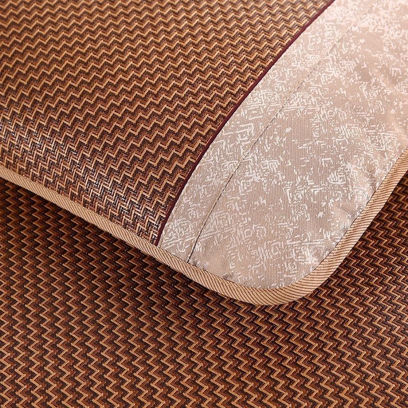 2025新款双面藤席凉席可折叠冰丝席宿舍单人学生1.8米三件套席子,淘宝优惠券,粉丝福利购,淘宝优惠卷