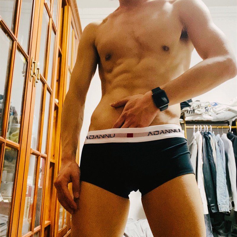 ADANNU男士内裤纯棉舒适透气低腰平角裤性感提臀简约纯色运动青年,淘宝优惠券,粉丝福利购,淘宝优惠卷