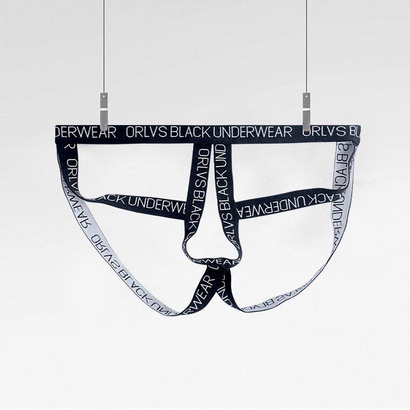 ORLVS双丁裤男性感 男士内裤吊环健身镂空透气舒适时尚丁字裤低腰,淘宝优惠券,粉丝福利购,淘宝优惠卷
