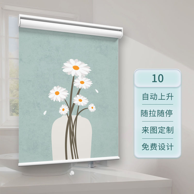 升降卷帘伸缩遮阳帘免打孔浴室厨房办公室自动回弹窗帘上下拉帘卷,淘宝优惠券,粉丝福利购,淘宝优惠卷