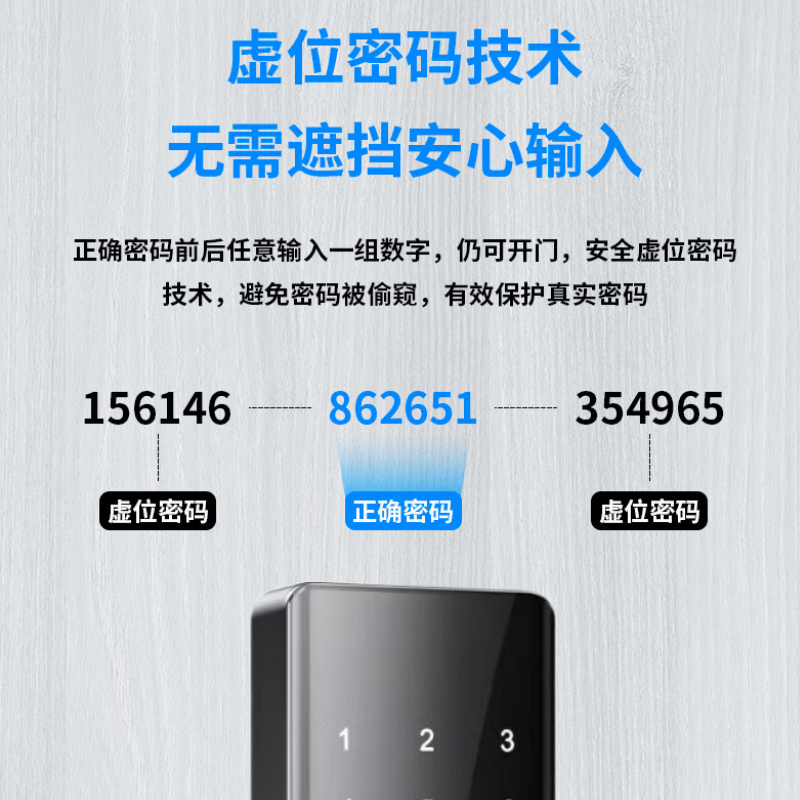 指纹密码锁办公室家用公寓出租房室内木门锁智能电子锁常开模式 - 图2