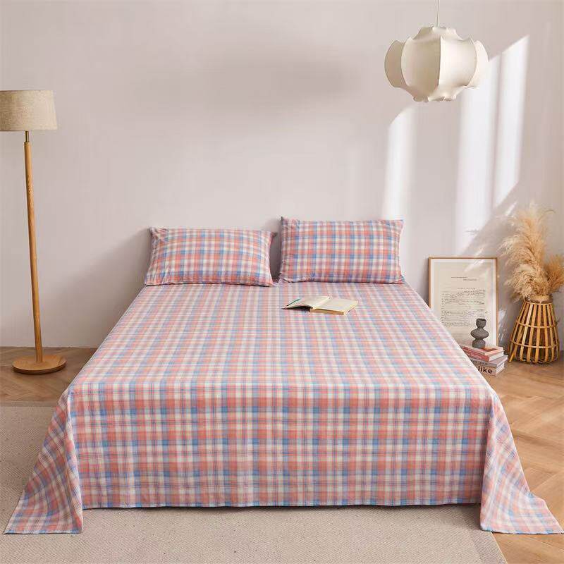 老粗布床单原棉老粗布床笠三件套加厚新款凉席被单宿舍单人