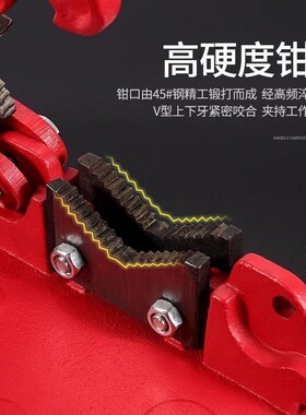 龙门钳夹管钳 重型三角架压力镀锌管钳台虎钳割丝管子钳水管钳