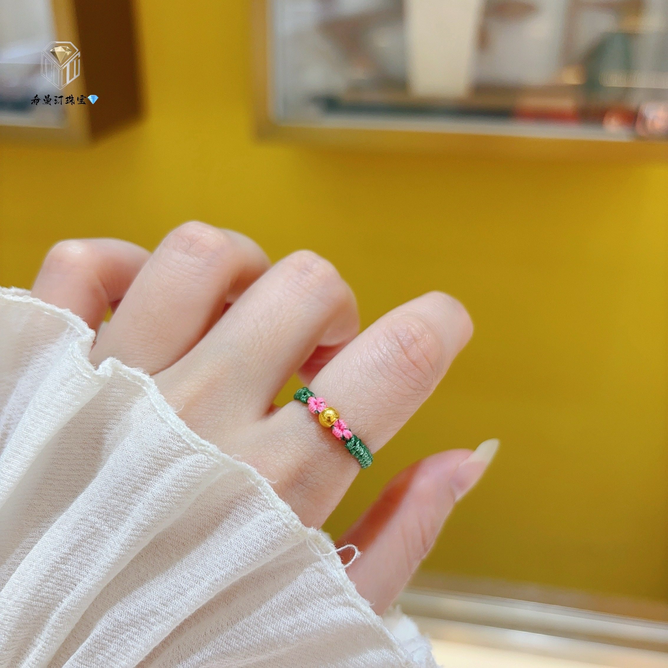 希曼汀珠宝999足金转运珠戒指 黄金光面小金珠指环七夕送女友礼物,淘宝优惠券,粉丝福利购,淘宝优惠卷