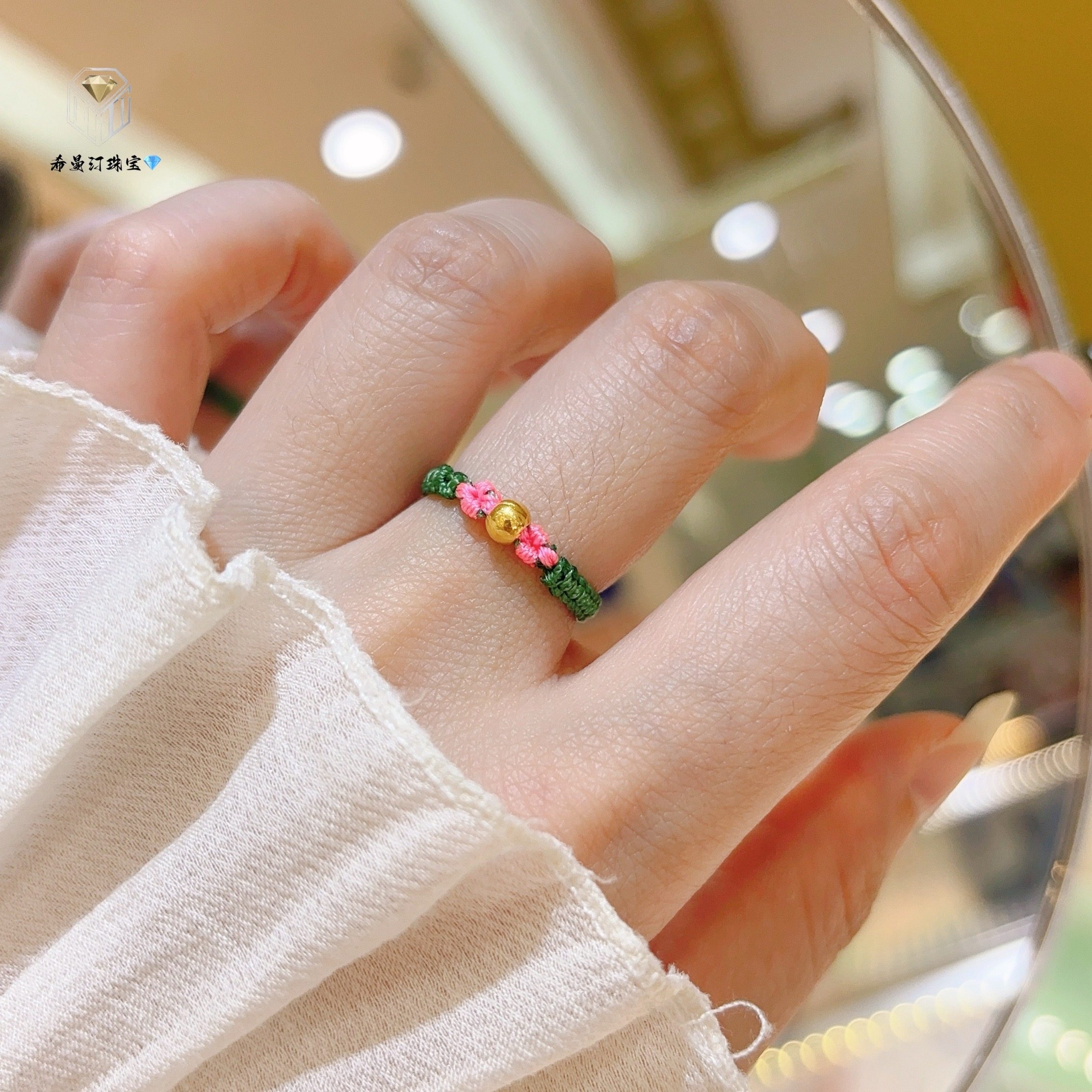 希曼汀珠宝999足金转运珠戒指 黄金光面小金珠指环七夕送女友礼物,淘宝优惠券,粉丝福利购,淘宝优惠卷