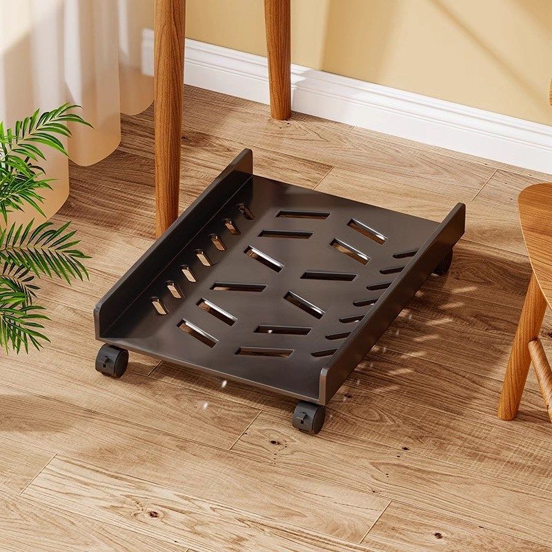 Computer host bracket desktop chassis tray bracket under the table sliding K-wheel mobile chassis base placement