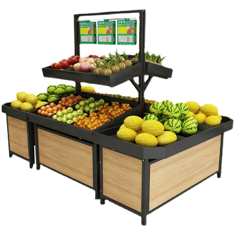 新款超市水果店货架鲜果蔬菜便利店多功能创意多层斜放式生鲜,淘宝优惠券,粉丝福利购,淘宝优惠卷