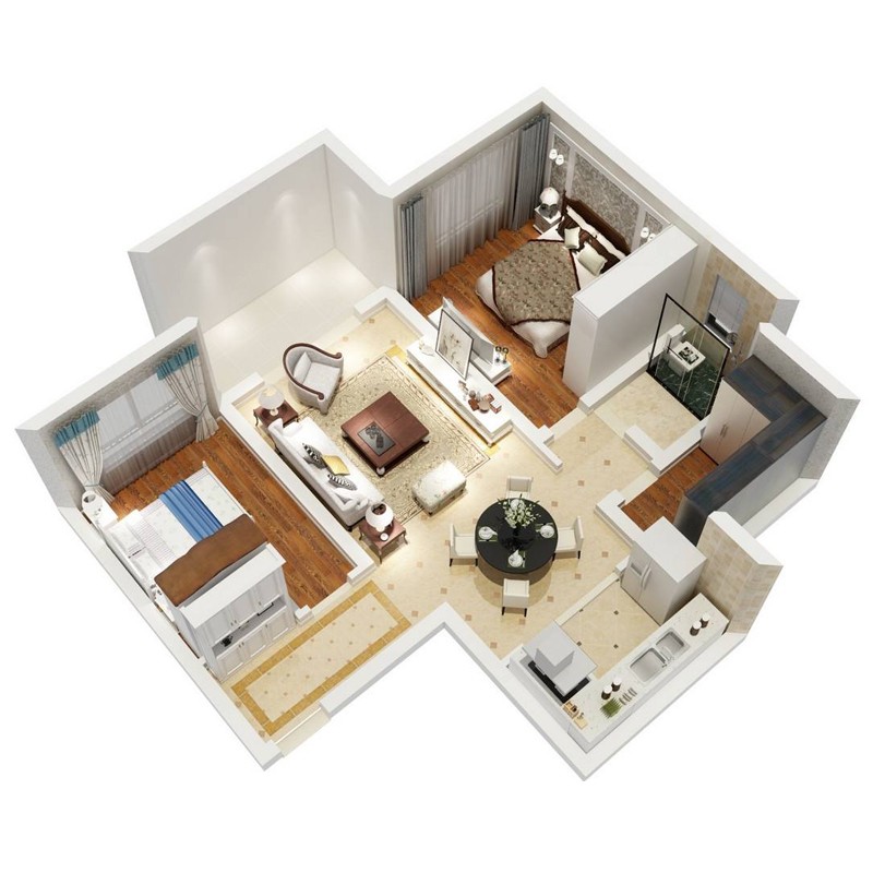 Whole house full package decoration design soft furnishing interior customization