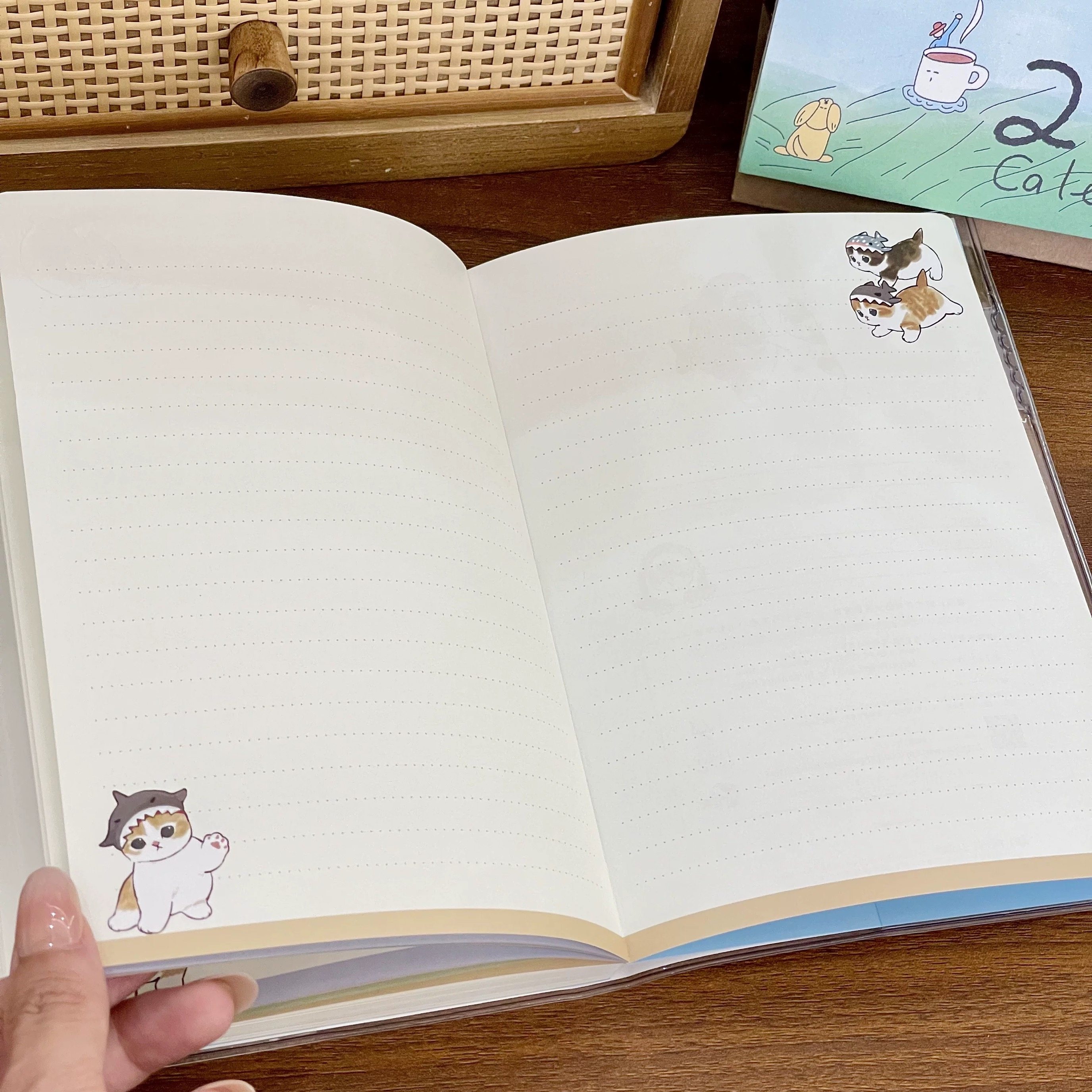 2026年B6鲨鱼猫每日周计划打卡日程本学生彩色内页手账记事笔记本,淘宝优惠券,粉丝福利购,淘宝优惠卷