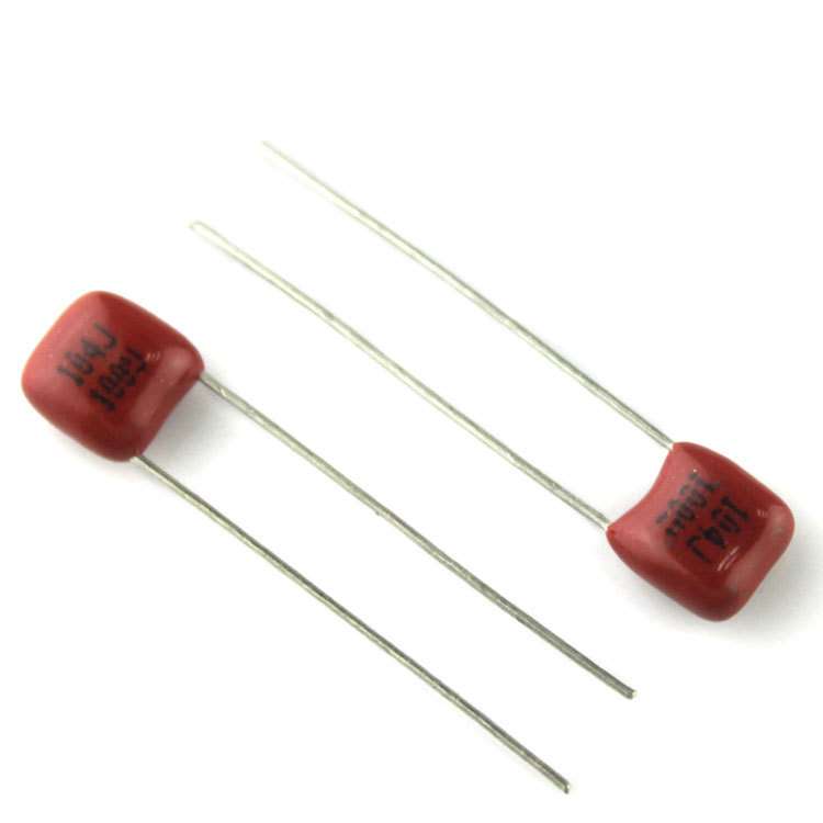 CL21X金属薄膜电容100V104J P5mm 104J100V节能灯 灭蚊灯高压电容 - 图0