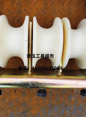 三轮座挂两用放线滑车一牵三挂钩式放线滑轮导线走线尼龙轮120*60
