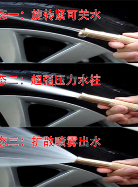纯铜6分水枪直喷水枪头便携式洗车高压家用浇花汽车铜水枪头喷头