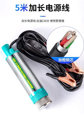 小型抽油泵家用抽柴油潜水泵12V24v220V电动油抽子神器加油机38型