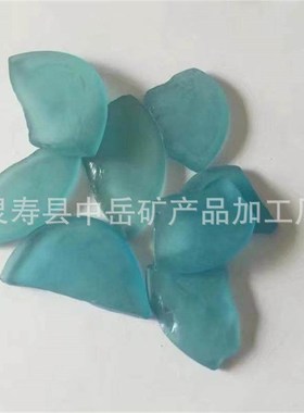 沙滩玻璃石平面手工海玻璃碎片彩色玻璃石头砂海边造景海石头