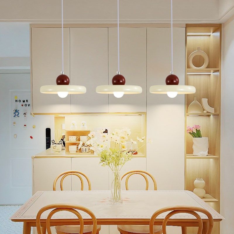 奶油风吊灯现代卧室床头灯创意吧台咖啡厅飞碟LD吊灯,淘宝优惠券,粉丝福利购,淘宝优惠卷