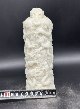 夜光树脂龙柱家用装饰品工艺品龙行天下家居办公中式