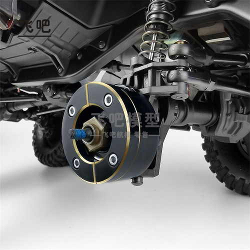 TRAXXAS TRX4 TRX6桥边黄铜配重块 齿轮箱盖加重块 前后外盖 - 图1