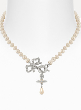 蝴蝶结立体土星朋克项链女