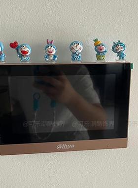 叮当猫入户对讲电话可视门铃装饰小摆件玄关客厅家居饰品遮挡创意