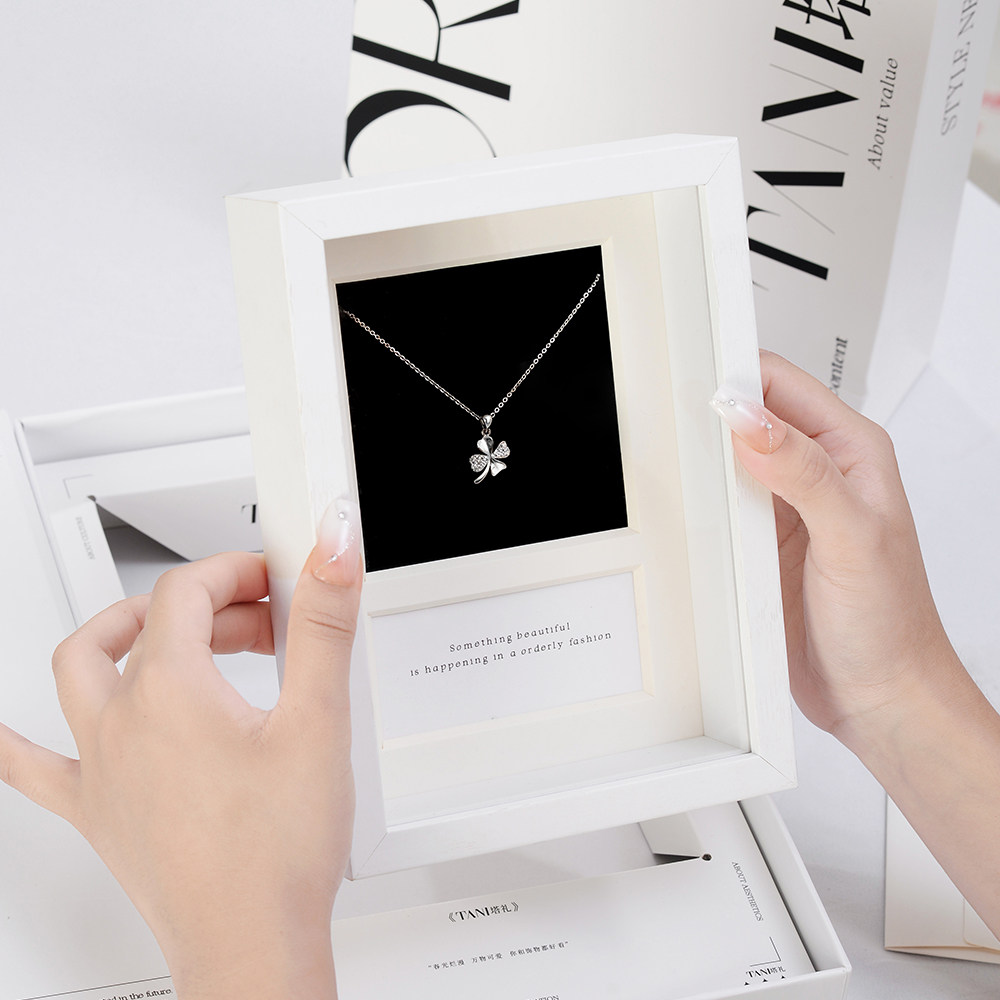 taname好运常在项链塔礼四叶草项链小众设计锁骨链生日礼物送女生