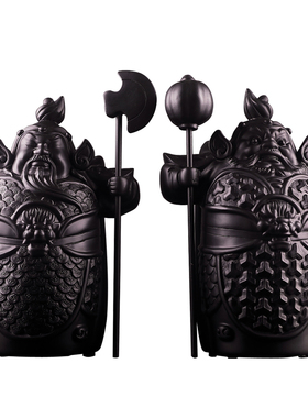 护宅门神哼哈二将新中式摆件家居装饰品客厅门口玄关电视柜书房