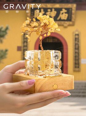 地心引力地心引力天然水晶扩散器石钱树芳香疗法饰品室内持久的家