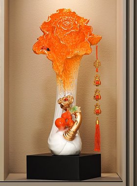 大号白菜新中式招财摆件家居客厅玄关电视柜装饰品乔迁新居开业