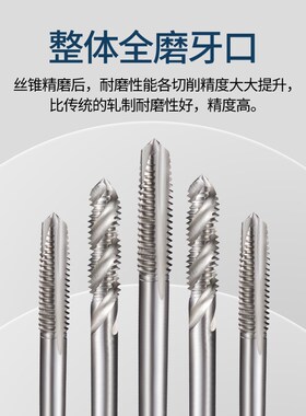 ZG加长避空螺旋先端深孔专用丝锥挤压M3*0.5m4m5m6*100攻40mm45mm