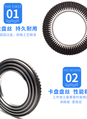 三爪自定心卡盘配件车床夹头盘丝K1180 100 125 160 200 250 320